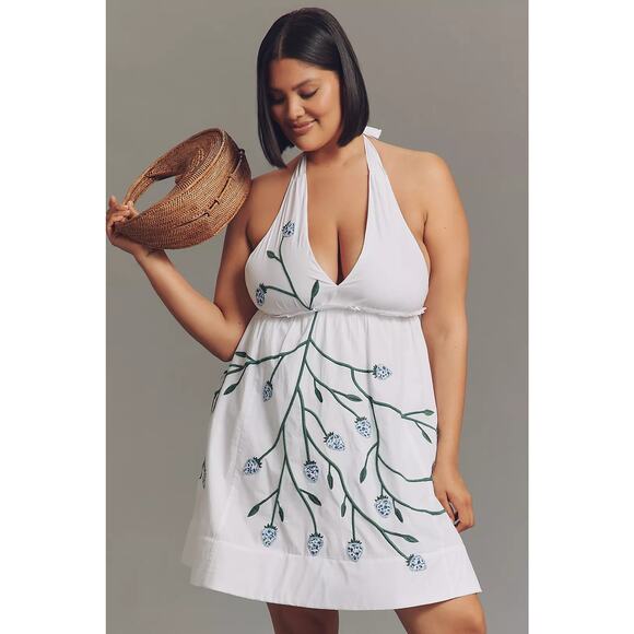 Anthropologie Dresses & Skirts - NWT Anthropologie Maeve Cotton Sleeveless V-Neck Mini Babydoll Dress $188 Sz 2X